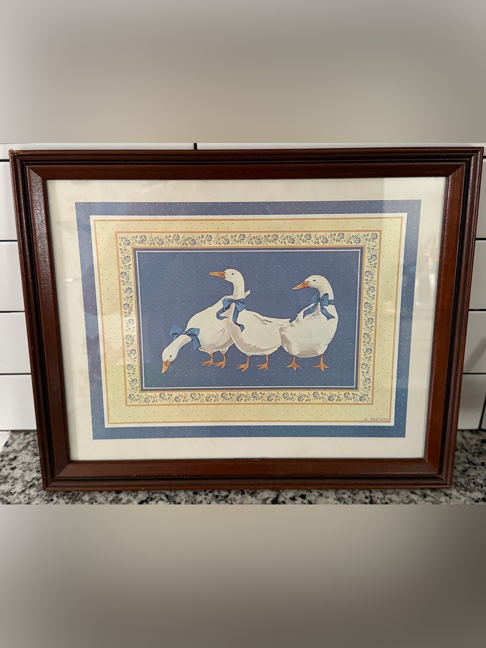 Country Geese by Elizabeth Brownd Wall Art
